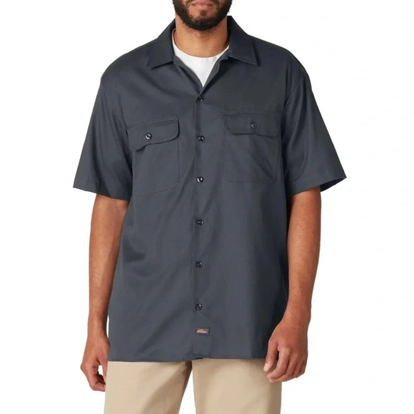 Dickies Men's FLEX Short Sleeve Work Shirt with Temp Control Cooling - Picture 1 of 4